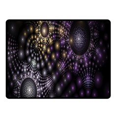 Fractal Patterns Dark Circles Fleece Blanket (small)