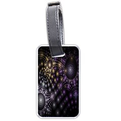 Fractal Patterns Dark Circles Luggage Tags (one Side) 