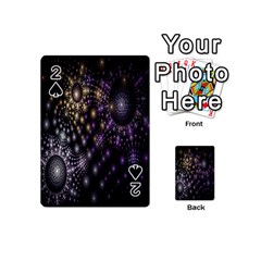 Fractal Patterns Dark Circles Playing Cards 54 (mini) 