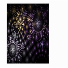 Fractal Patterns Dark Circles Large Garden Flag (two Sides)