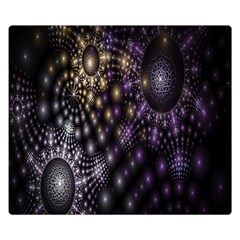 Fractal Patterns Dark Circles Double Sided Flano Blanket (small)  by Simbadda