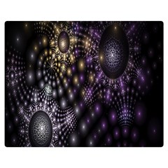 Fractal Patterns Dark Circles Double Sided Flano Blanket (medium) 