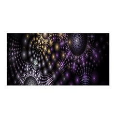 Fractal Patterns Dark Circles Satin Wrap