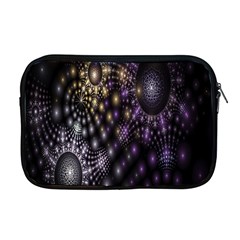 Fractal Patterns Dark Circles Apple Macbook Pro 17  Zipper Case