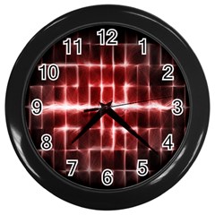 Electric Lines Pattern Wall Clocks (black) by Simbadda