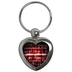 Electric Lines Pattern Key Chains (heart)  by Simbadda