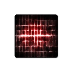 Electric Lines Pattern Square Magnet