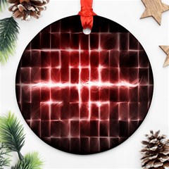 Electric Lines Pattern Round Ornament (two Sides)