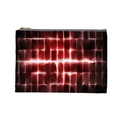 Electric Lines Pattern Cosmetic Bag (large)  by Simbadda