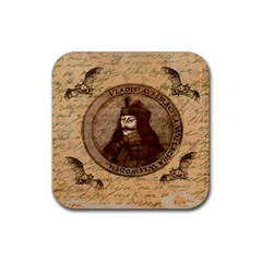 Count Vlad Dracula Rubber Coaster (square)  by Valentinaart