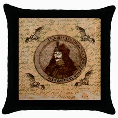 Count Vlad Dracula Throw Pillow Case (Black)