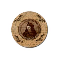 Count Vlad Dracula Rubber Coaster (Round) 