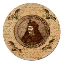 Count Vlad Dracula Magnet 5  (Round)