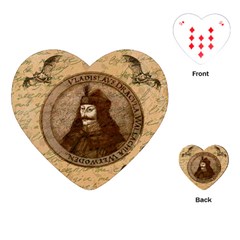 Count Vlad Dracula Playing Cards (heart)  by Valentinaart