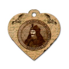 Count Vlad Dracula Dog Tag Heart (one Side) by Valentinaart