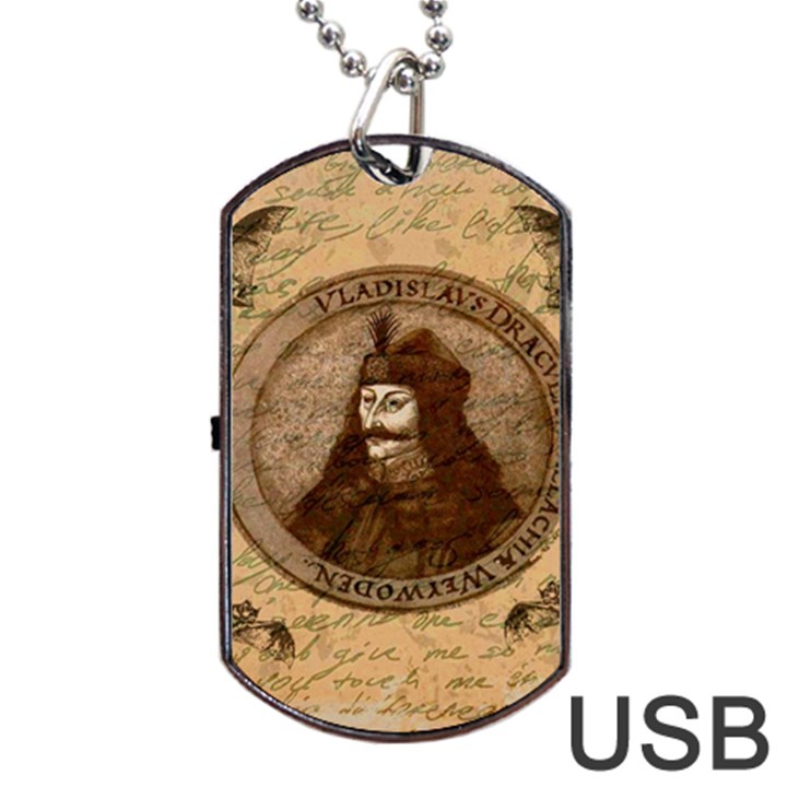 Count Vlad Dracula Dog Tag USB Flash (One Side)