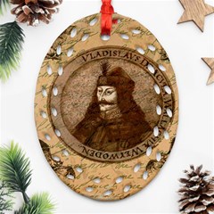 Count Vlad Dracula Ornament (Oval Filigree)