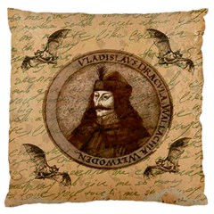 Count Vlad Dracula Large Flano Cushion Case (Two Sides)