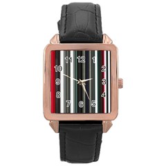 Miracle Mile Pattern Rose Gold Leather Watch  by Simbadda