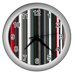 Miracle Mile Pattern Wall Clocks (silver)  by Simbadda