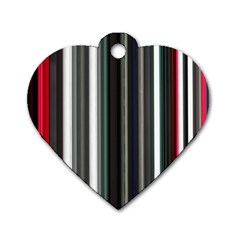 Miracle Mile Pattern Dog Tag Heart (two Sides) by Simbadda