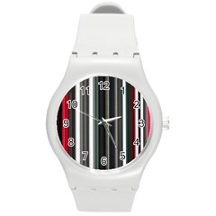 Miracle Mile Pattern Round Plastic Sport Watch (m)