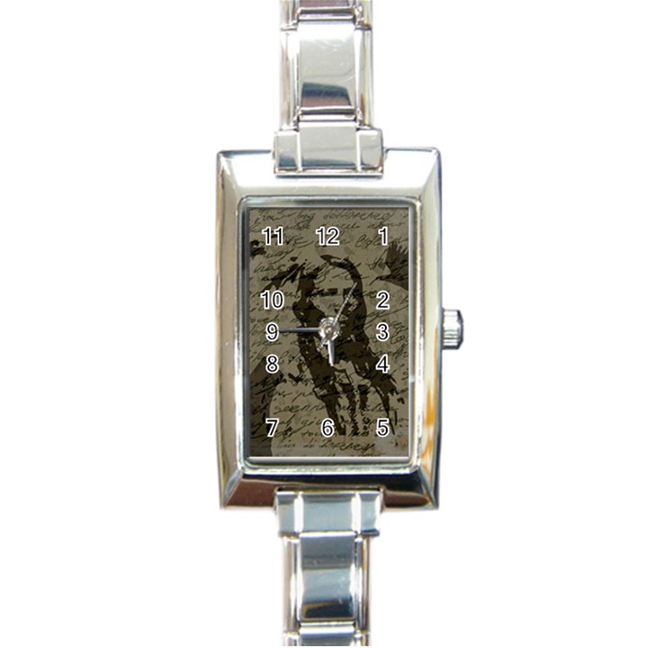 Indian chief Rectangle Italian Charm Watch