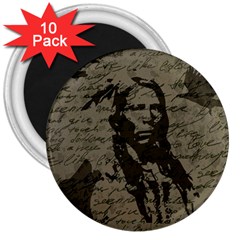 Indian Chief 3  Magnets (10 Pack) 