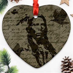 Indian Chief Heart Ornament (two Sides) by Valentinaart