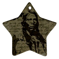 Indian Chief Star Ornament (two Sides) by Valentinaart