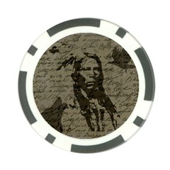 Indian Chief Poker Chip Card Guard by Valentinaart