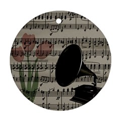 Vintage music design Ornament (Round)