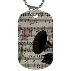 Vintage music design Dog Tag (Two Sides)