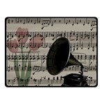 Vintage music design Double Sided Fleece Blanket (Small)  45 x34  Blanket Back