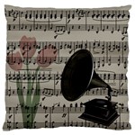 Vintage music design Large Flano Cushion Case (One Side) Front