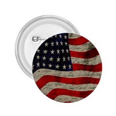 Vintage American Flag 2 25  Buttons