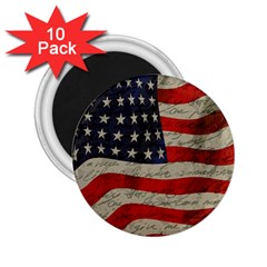 Vintage American Flag 2 25  Magnets (10 Pack)  by Valentinaart