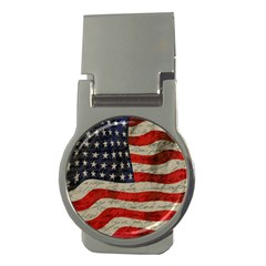 Vintage American Flag Money Clips (round)  by Valentinaart