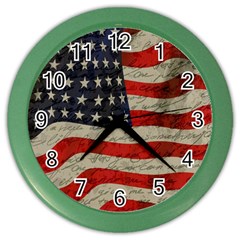 Vintage American Flag Color Wall Clocks by Valentinaart