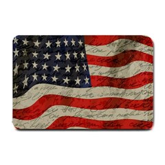 Vintage American Flag Small Doormat  by Valentinaart