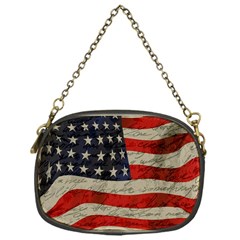 Vintage American Flag Chain Purses (one Side)  by Valentinaart