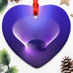 Abstract Fractal 3d Purple Artistic Pattern Line Ornament (heart)