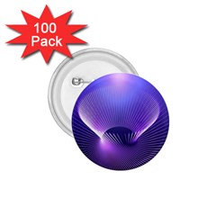 Abstract Fractal 3d Purple Artistic Pattern Line 1 75  Buttons (100 Pack)  by Simbadda