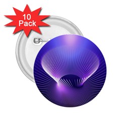 Abstract Fractal 3d Purple Artistic Pattern Line 2 25  Buttons (10 Pack)  by Simbadda