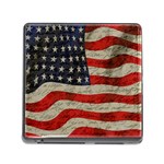 Vintage American flag Memory Card Reader (Square) Front