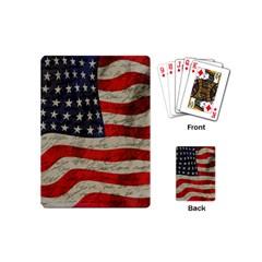 Vintage American Flag Playing Cards (mini)  by Valentinaart