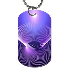 Abstract Fractal 3d Purple Artistic Pattern Line Dog Tag (one Side)