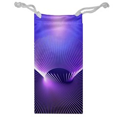 Abstract Fractal 3d Purple Artistic Pattern Line Jewelry Bag