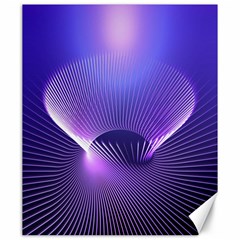 Abstract Fractal 3d Purple Artistic Pattern Line Canvas 20  X 24  