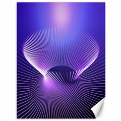 Abstract Fractal 3d Purple Artistic Pattern Line Canvas 36  X 48  